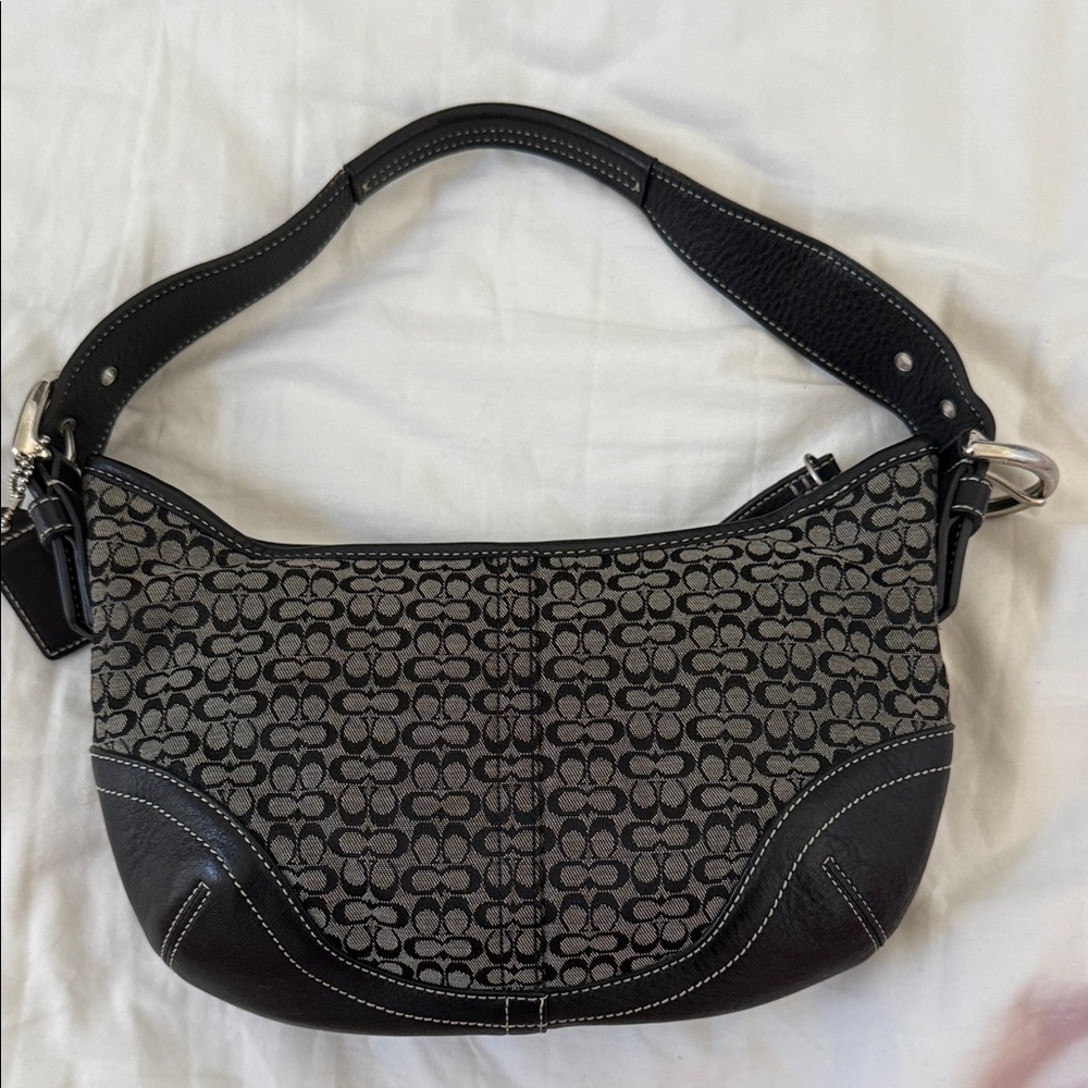 Coach Black and Gray Shoulder Bag